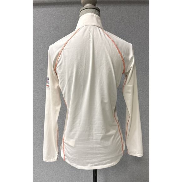 RLX Ralph Lauren TPC Sawgrass Quarter Zip Performance Top White Orange Women S - Picture 6 of 12